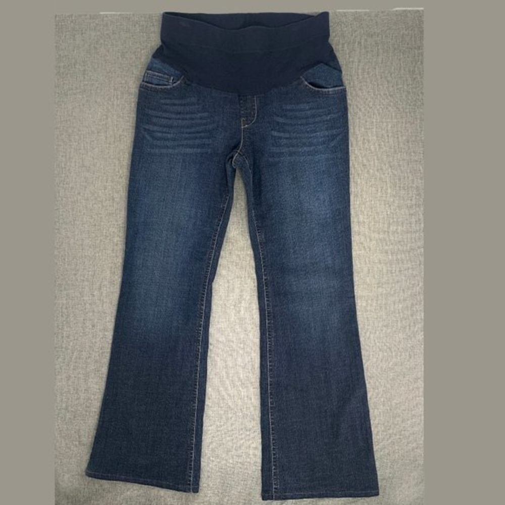 Oh Baby By Motherhood Bootcut Dark Jeans Medium 99% Cotton 1% Spandex